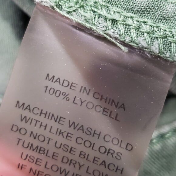 Vince Camuto Woman's 100% Lyocell Green Cargo Pants with Elastic Ankles, Medium - Picture 7 of 12